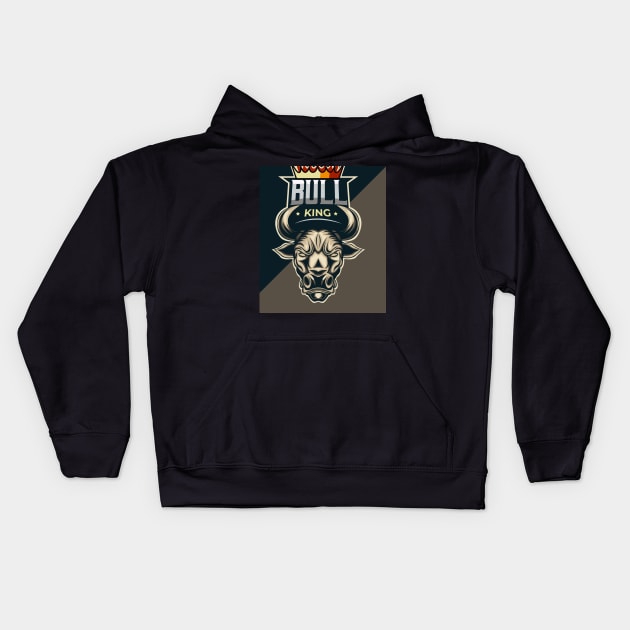 Bull king Kids Hoodie by Best designing 